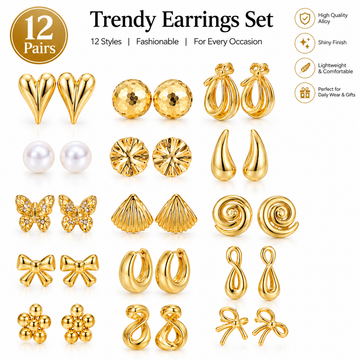 Random 12 pcs Earring  Set for Women